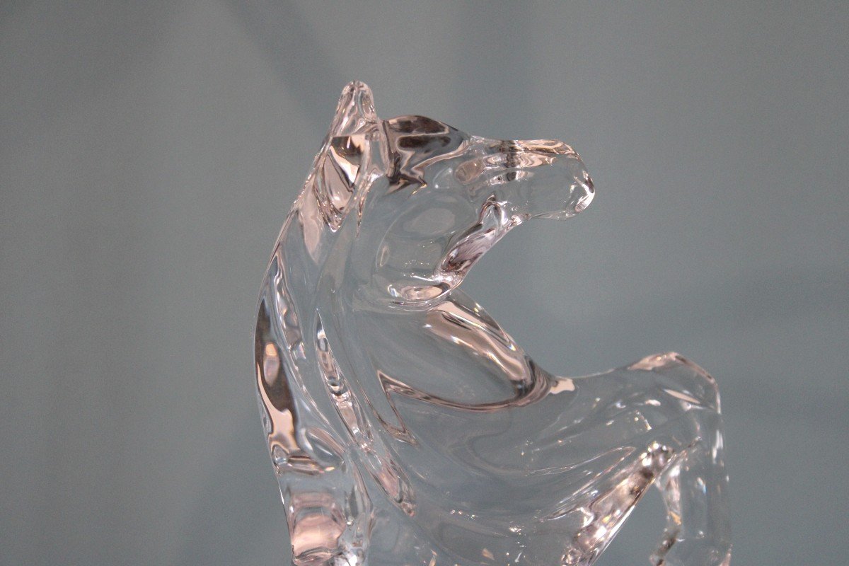 Sculpture Cheval En Cristal Daum  France-photo-1