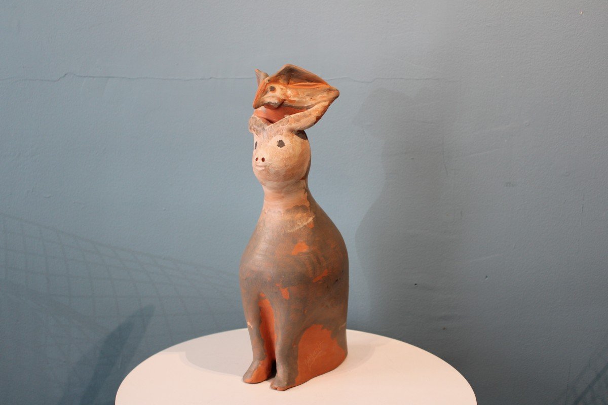 Sculpture Céramique Animaux Par Jules Agard, France, XXème Siècle-photo-2