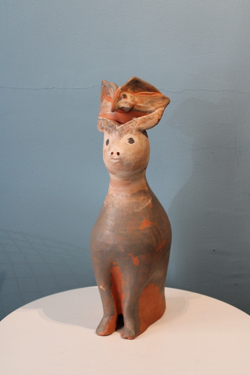 Sculpture Céramique Animaux Par Jules Agard, France, XXème Siècle-photo-1