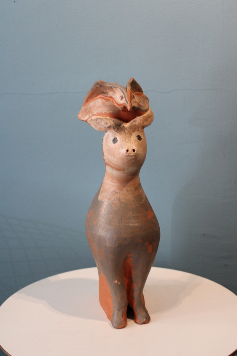 Sculpture Céramique Animaux Par Jules Agard, France, XXème Siècle-photo-2