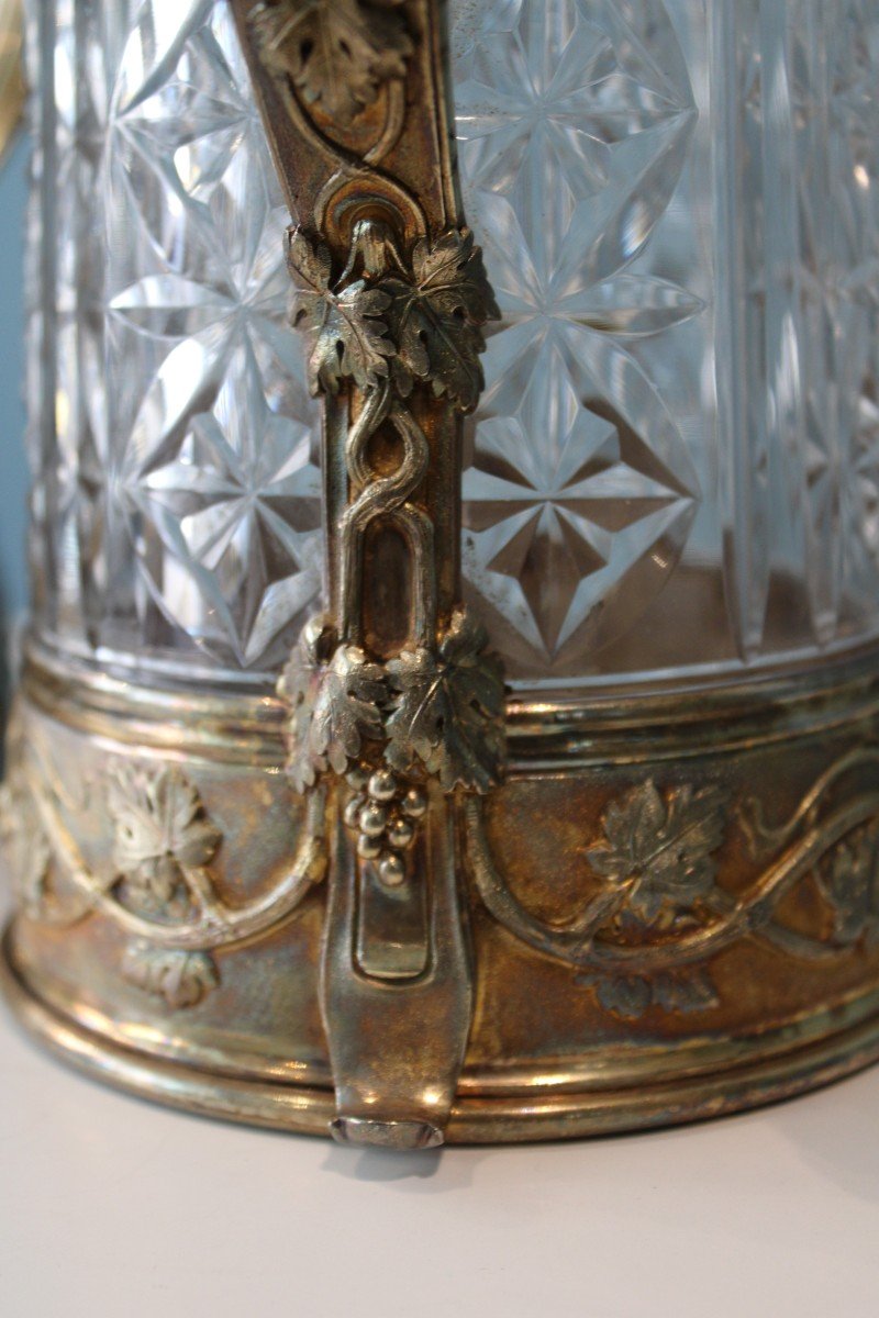 Pair Of Odiot Ewers In Crystal And Vermeil In Their Chest. Nineteenth Century-photo-5