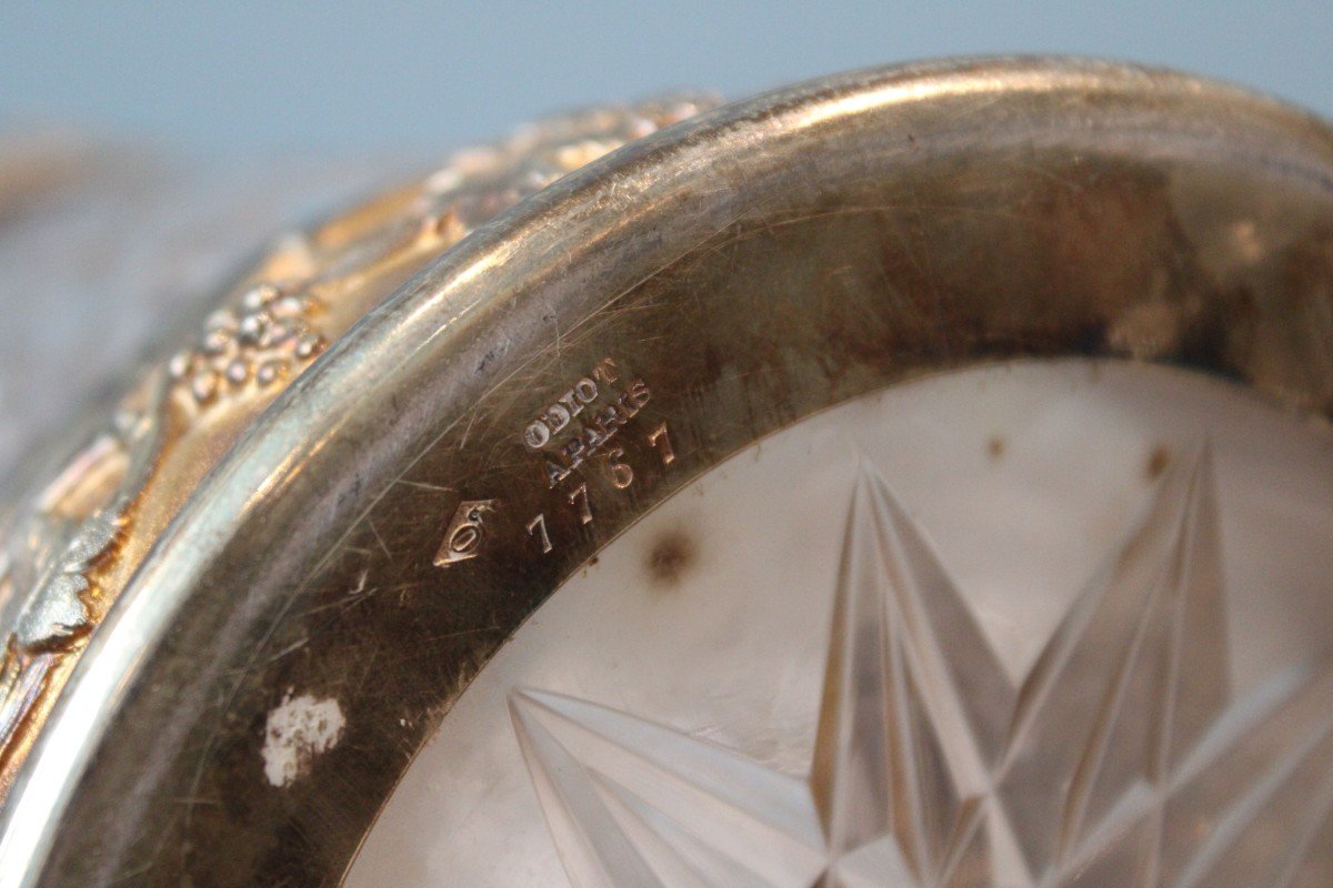 Pair Of Odiot Ewers In Crystal And Vermeil In Their Chest. Nineteenth Century-photo-8