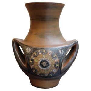 Vase En Céramique Par Jean De Lespinasse