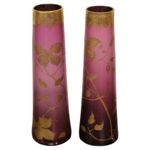 Pair Of Legras Vases