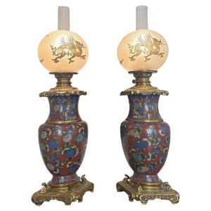 Paire de lampe à huile 