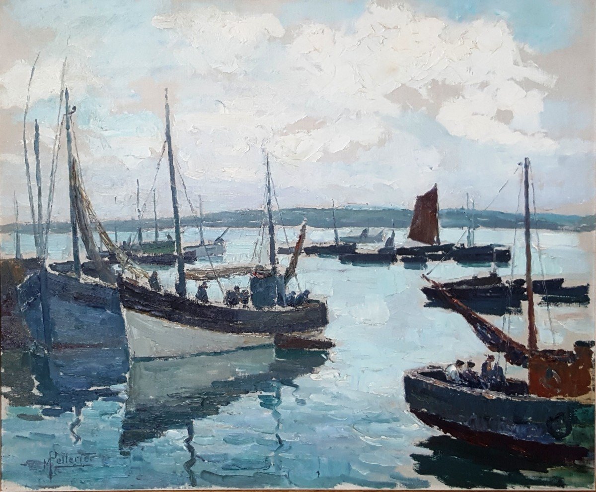Maurice Pellerier, View Of Douarnenez, Brittany-photo-2