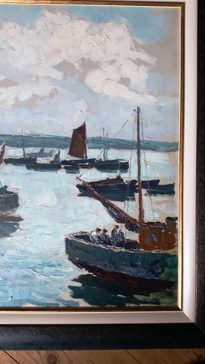 Maurice Pellerier, View Of Douarnenez, Brittany-photo-3