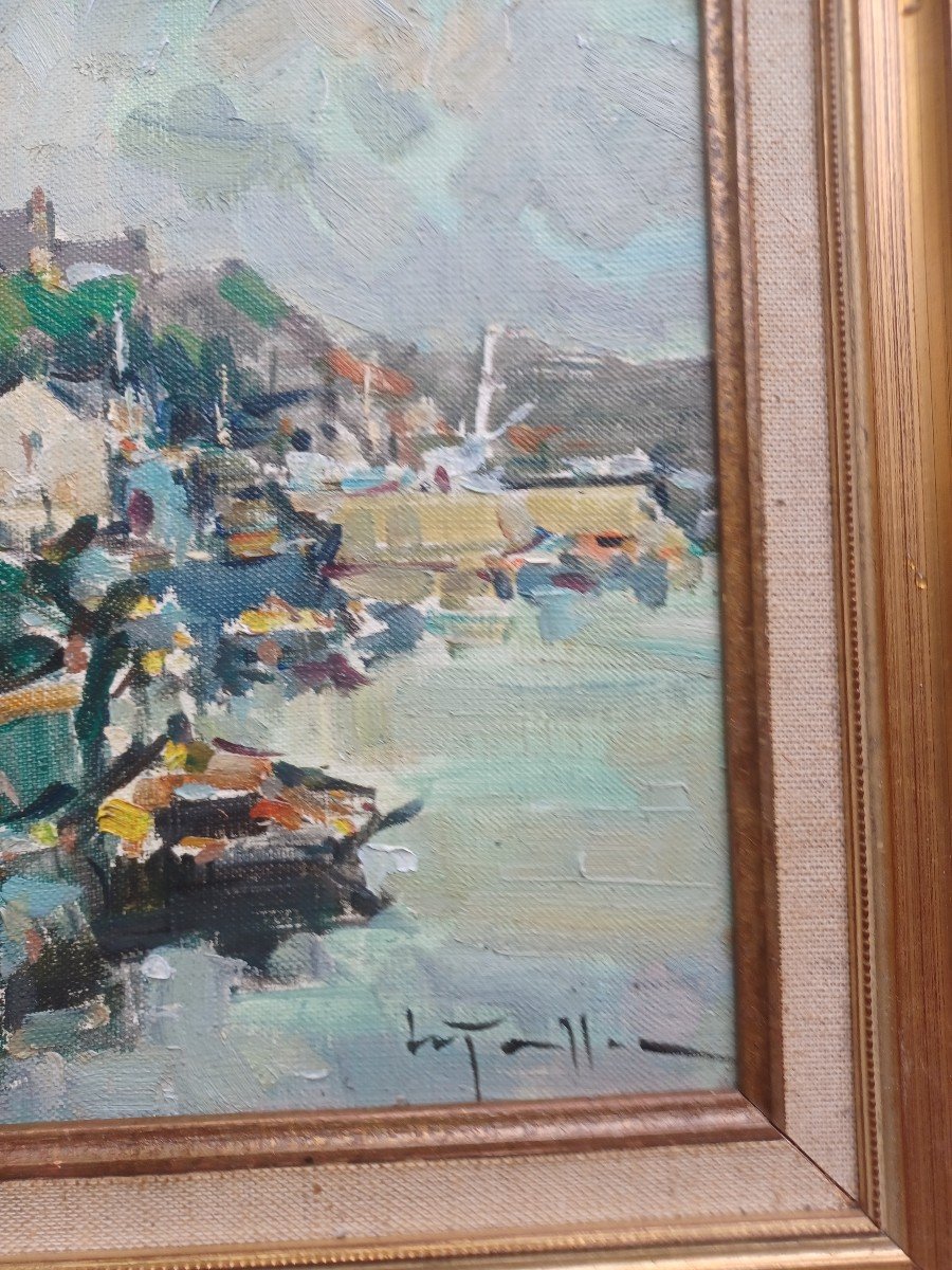 Jean Louis Le Toullec, Boats At Quay, Brittany-photo-3