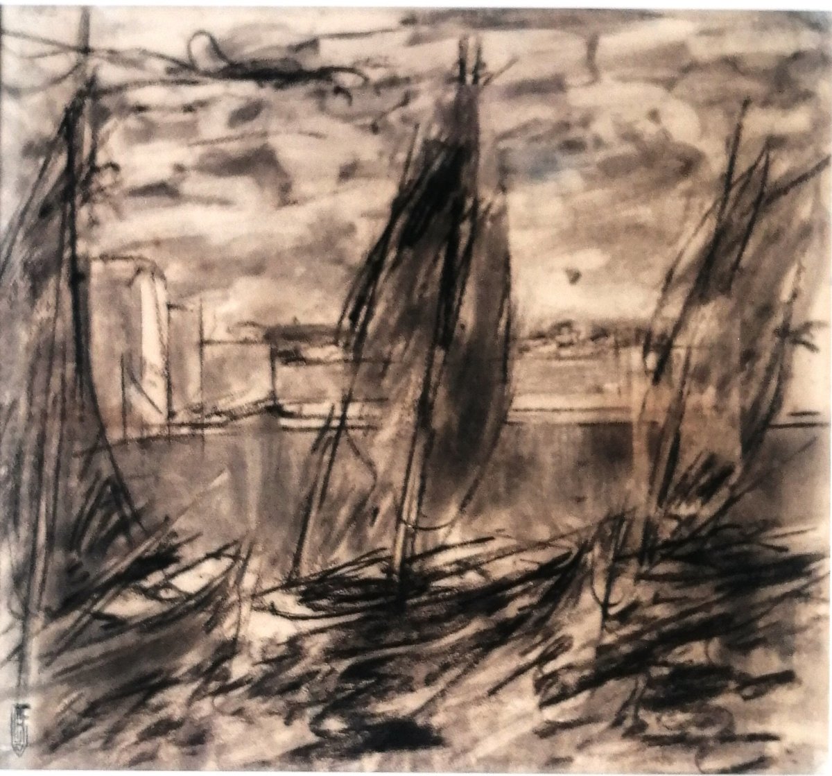 Charcoal Charles Fromuth, Concarneau, Brittany-photo-3
