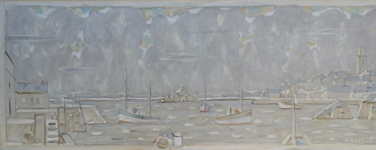 Oil On Canvas Hans Seiler, Tréboul, Brittany-photo-2