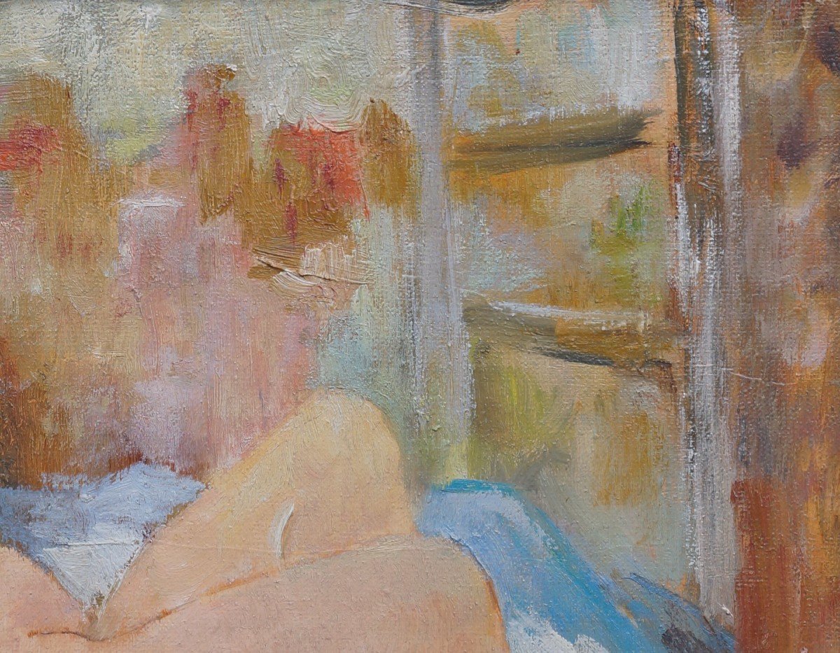 French School Of The Twentieth "nude Young Girl" By Louise Elisabeth Anselme Charmasson (1923-)-photo-4