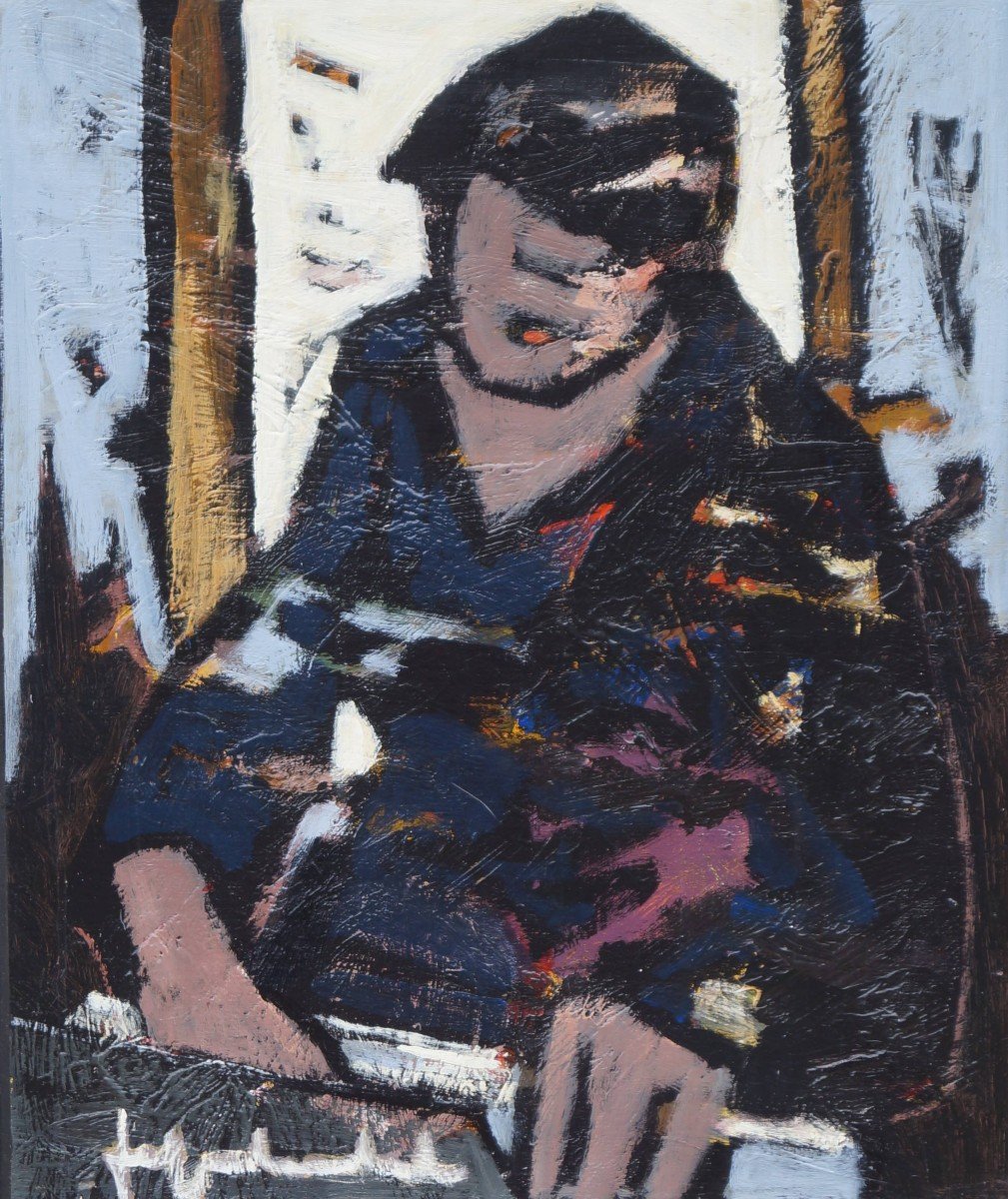 Ecole Française et Normande du XXème « Portrait d’homme » Par Jef FRIBOULET (1919-2003)