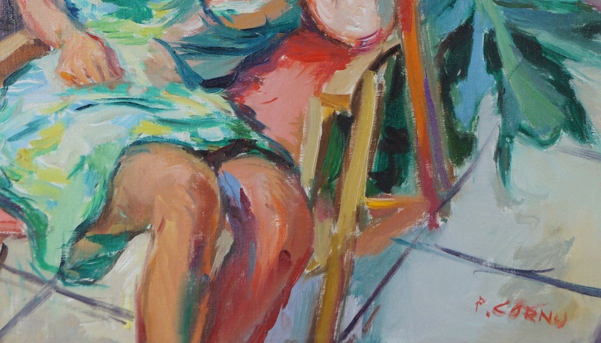 French School Of The 20th Century “young Woman Sleeping” By Pierre Cornu (1895-1996)-photo-5