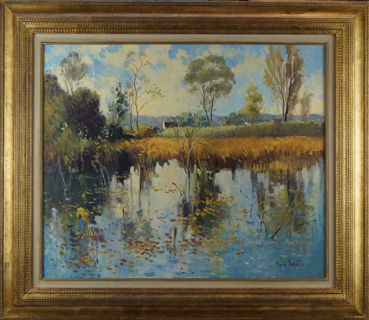 French School, Post-impressionist 20th Century “autumn In Croissy-beaubourg” Maurice. The Master.-photo-2