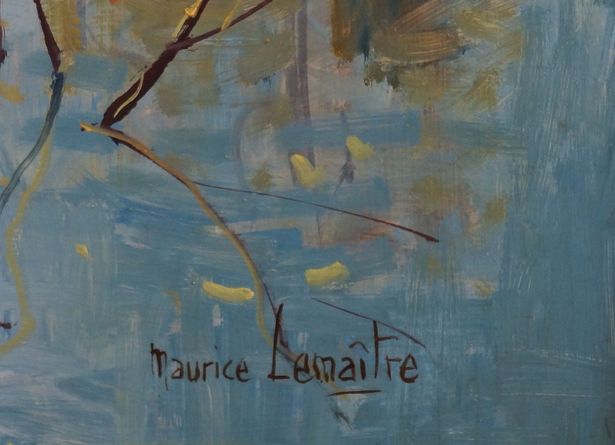 French School, Post-impressionist 20th Century “autumn In Croissy-beaubourg” Maurice. The Master.-photo-4