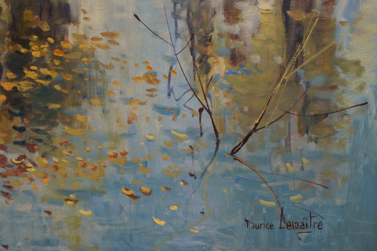 French School, Post-impressionist 20th Century “autumn In Croissy-beaubourg” Maurice. The Master.-photo-2