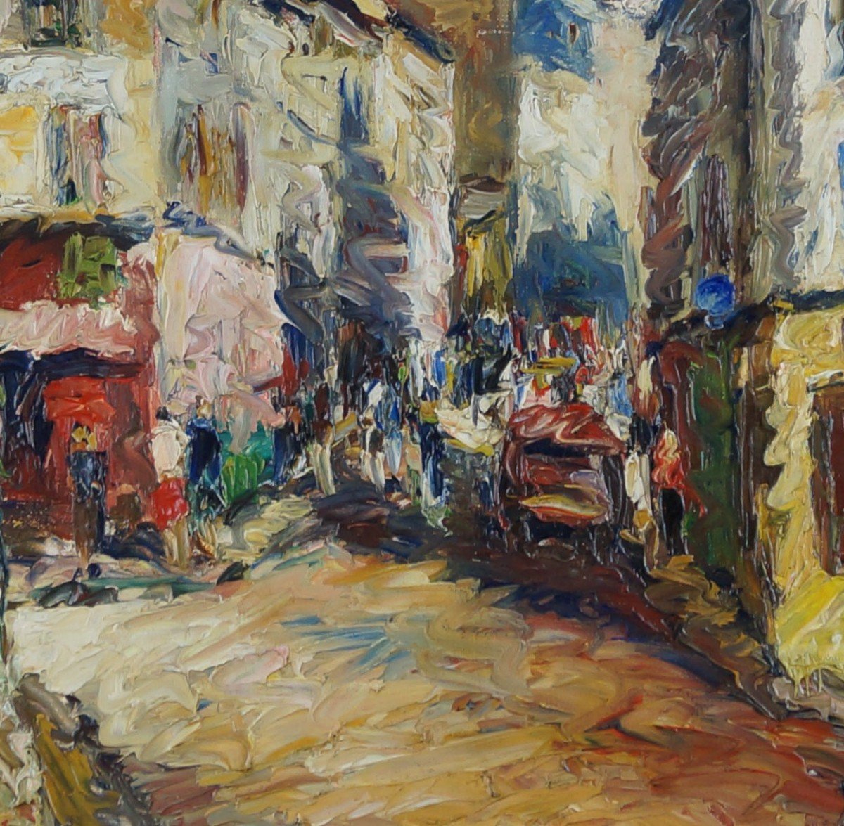 French And Paris School Of The 20th Century “montmartre, Rue Norvins” By Yves Bacon (1907-2004)-photo-1