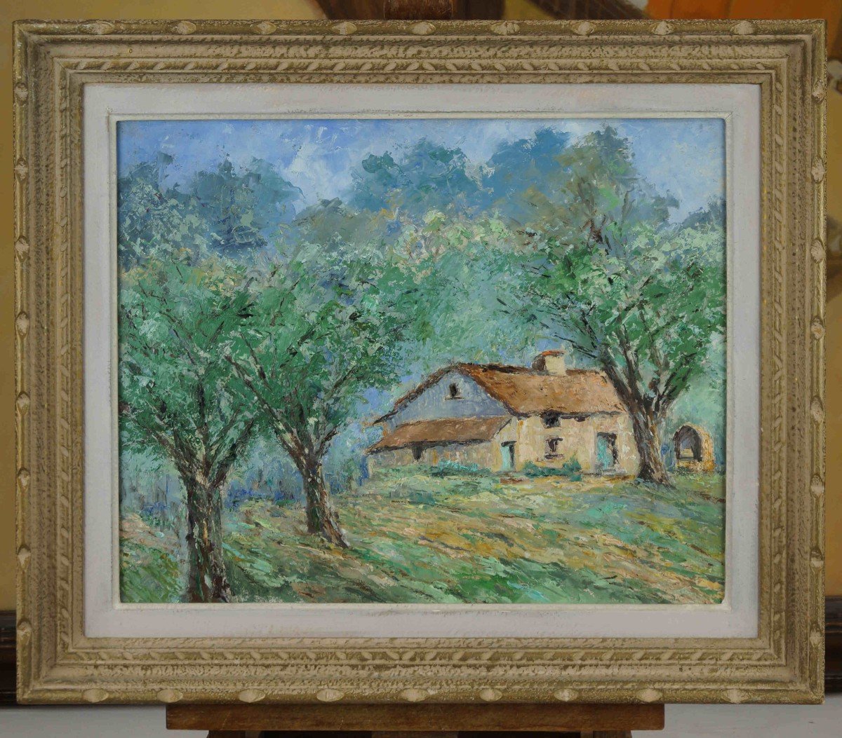 Ecole Française du XXème « Ferme au Pays Basque » Par Anonyme.-photo-3