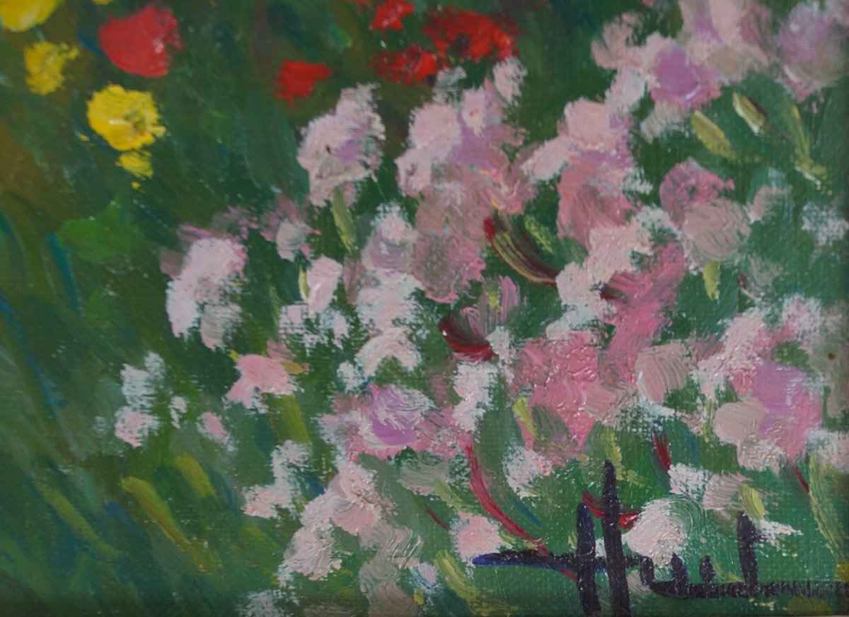 Rouen School And Post-impressionist Of The 20th Century “the Gardener’s Shed” By Jacques Huet. -photo-3