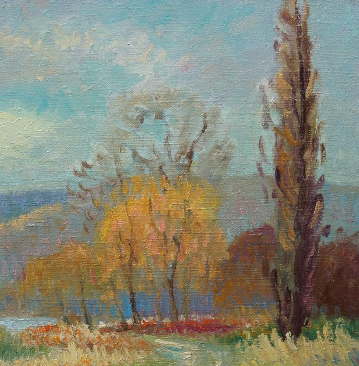 French And Post-impressionist School Of Rouen “seine At Vieux-port” By J. Huet (1936). -photo-3
