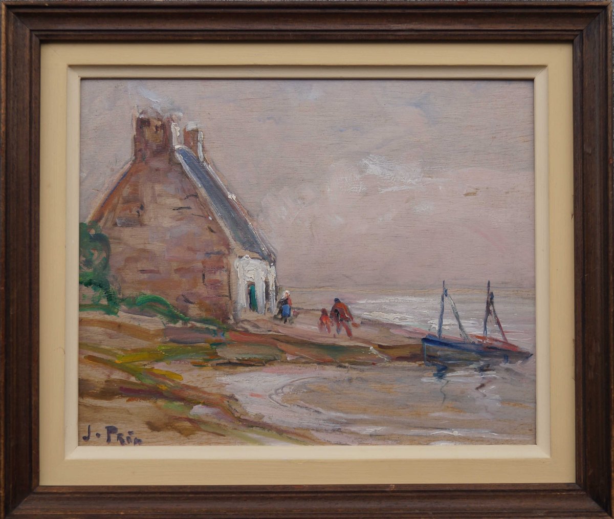 Ecole Française du XXème « Retour de pêche » par Juliette PRIN.-photo-2