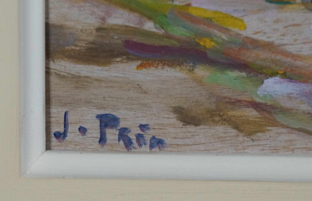 Ecole Française du XXème « Retour de pêche » par Juliette PRIN.-photo-4