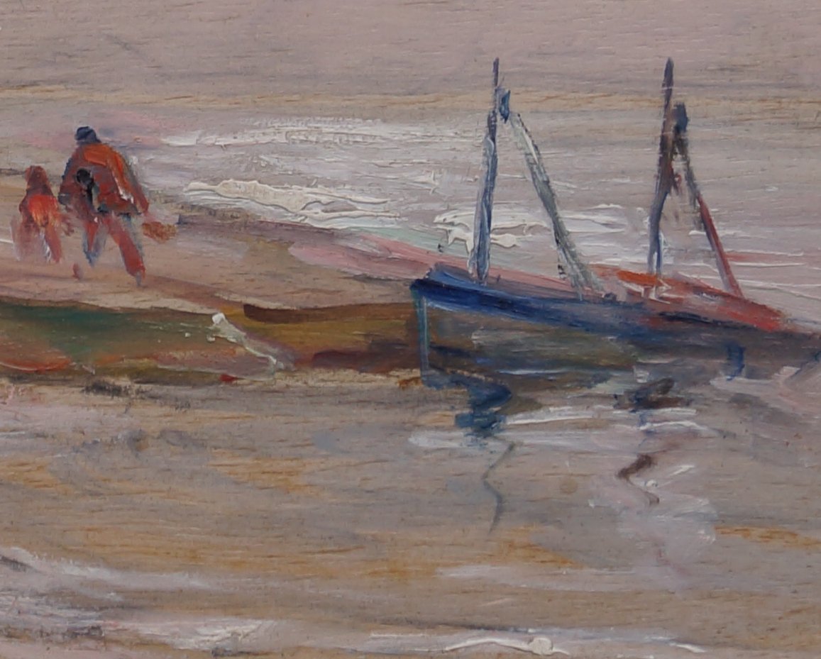 Ecole Française du XXème « Retour de pêche » par Juliette PRIN.-photo-2