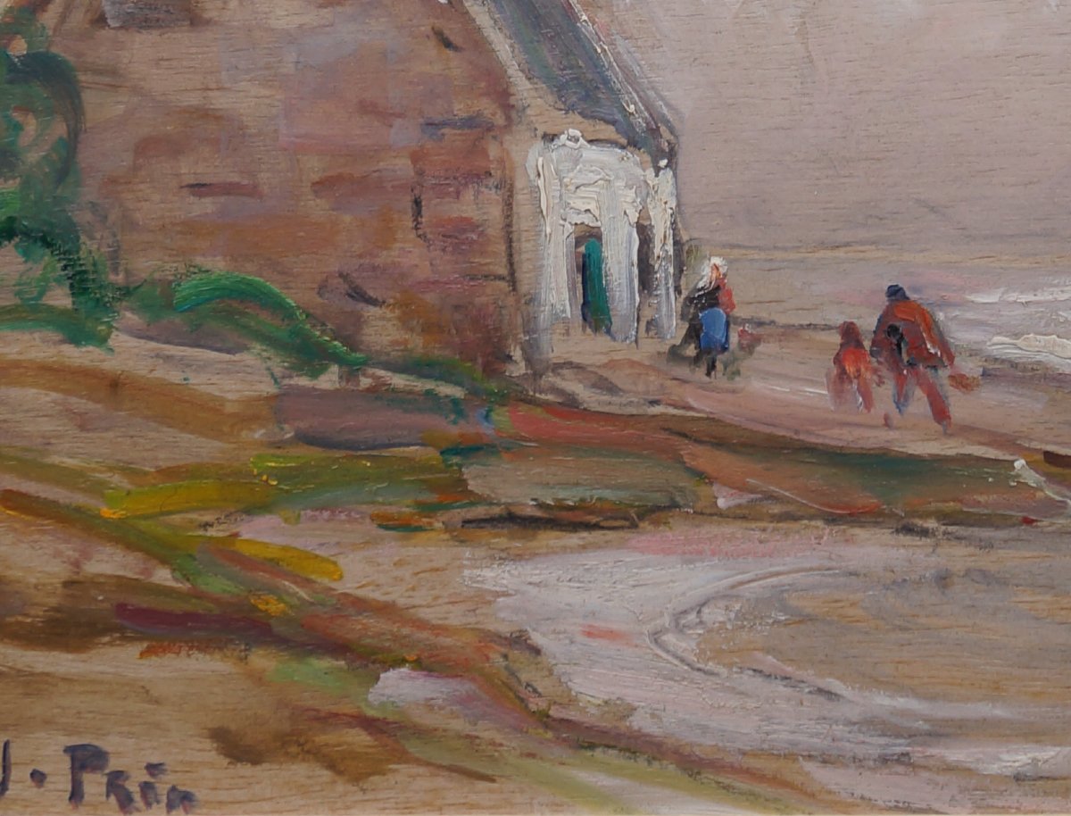 Ecole Française du XXème « Retour de pêche » par Juliette PRIN.-photo-5