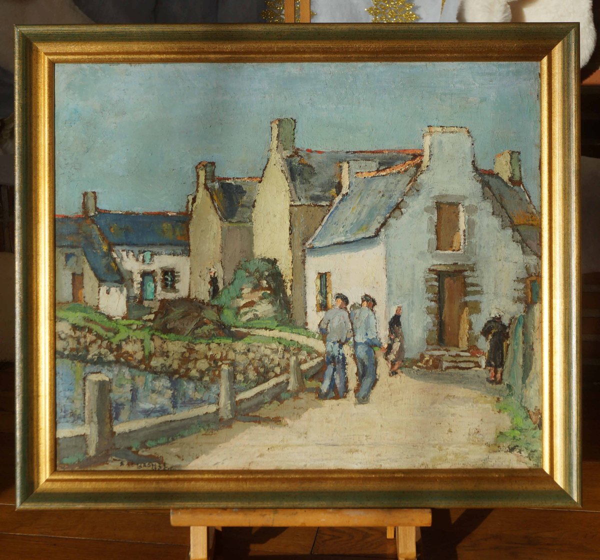 French School Of The Early 20th Century “saint Cado” By A. Le Bronec-photo-3