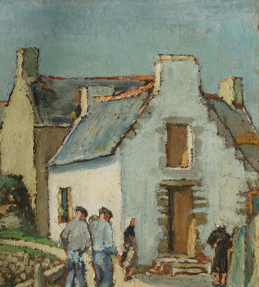 French School Of The Early 20th Century “saint Cado” By A. Le Bronec-photo-4