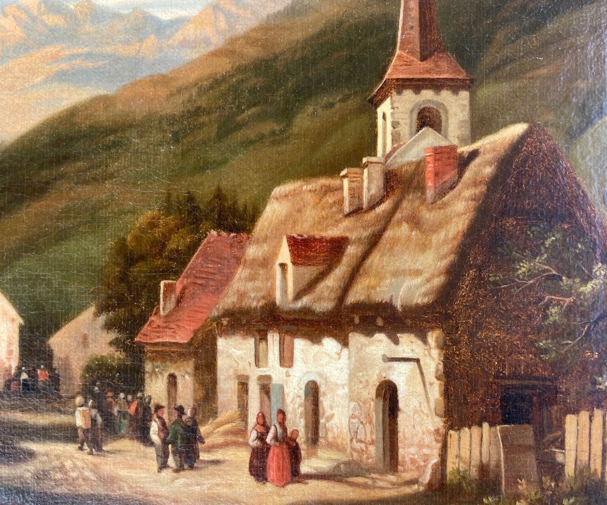 Ecole Française du XIXème « Scène Paysanne » Anonyme-photo-3