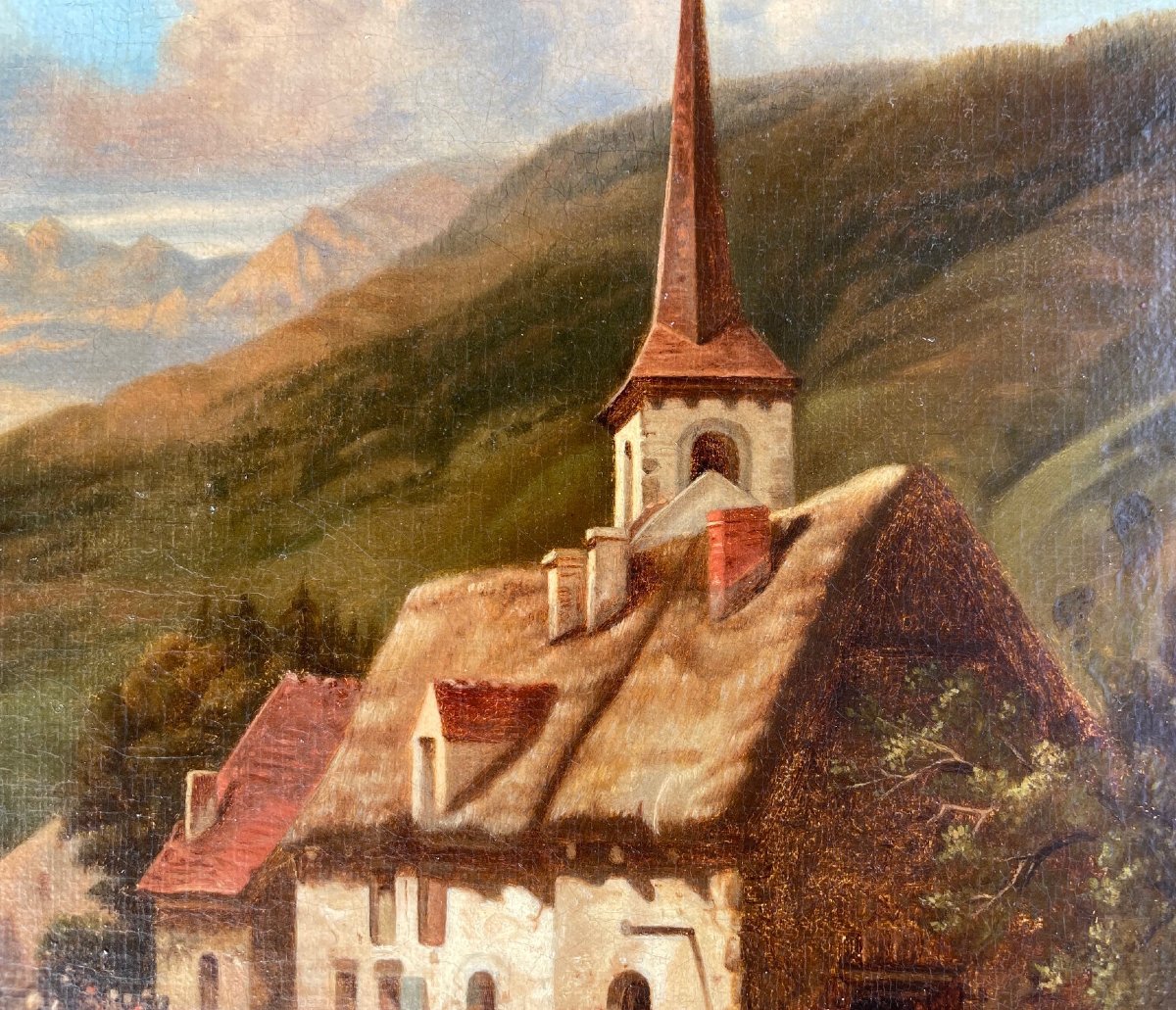 Ecole Française du XIXème « Scène Paysanne » Anonyme-photo-4