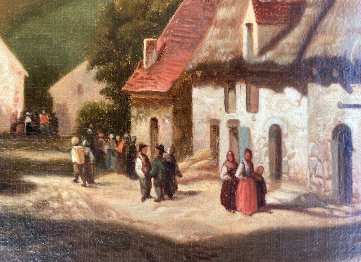 Ecole Française du XIXème « Scène Paysanne » Anonyme-photo-4