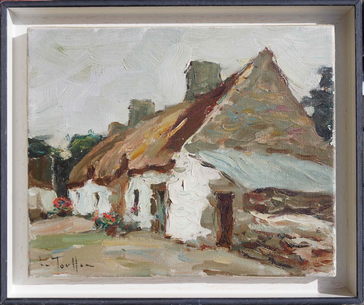 Ecole Française du XXème « Maison Bretonne » par Jean-Louis LE TOULLEC (1902-1942)-photo-2