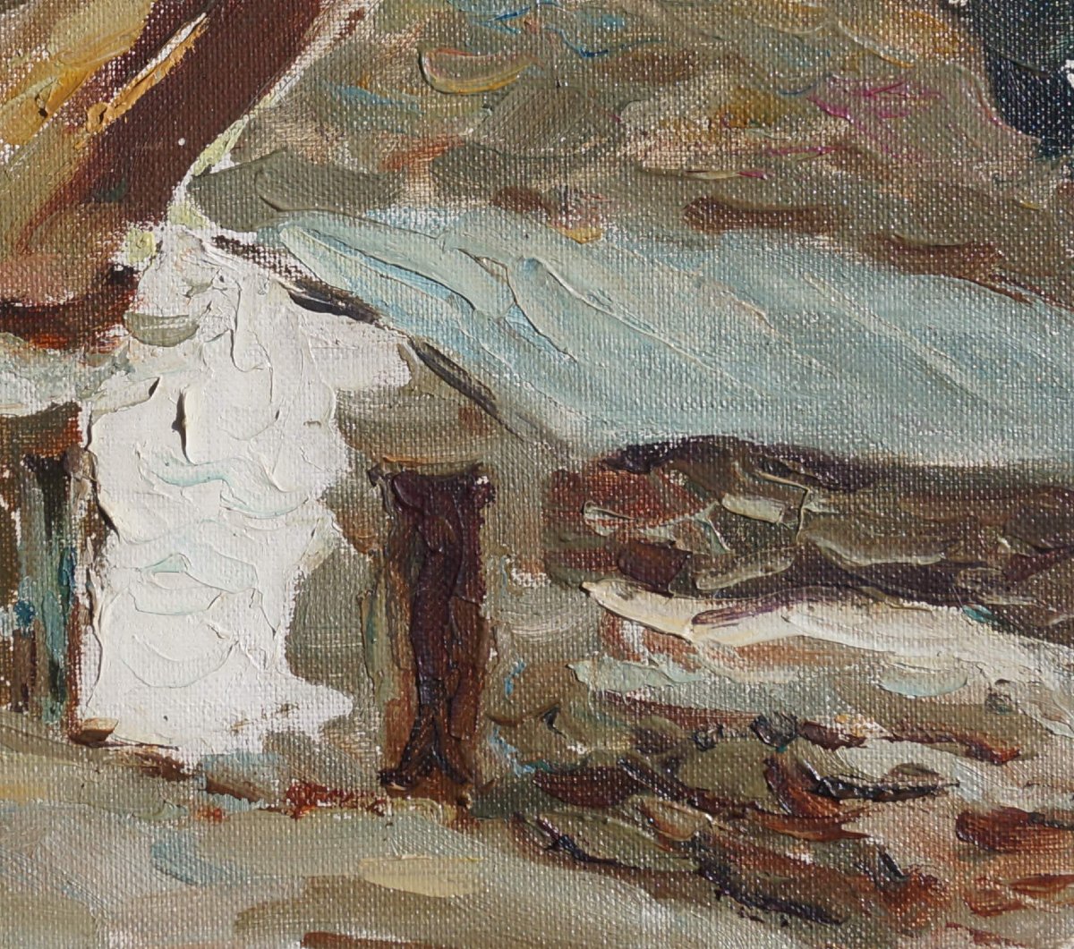 Ecole Française du XXème « Maison Bretonne » par Jean-Louis LE TOULLEC (1902-1942)-photo-1