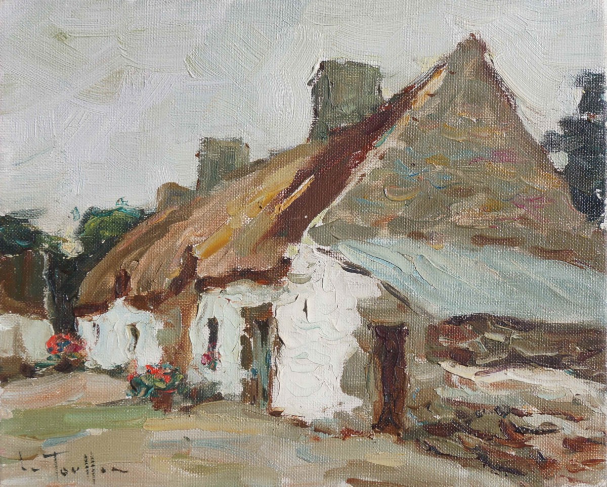 Ecole Française du XXème « Maison Bretonne » par Jean-Louis LE TOULLEC (1902-1942)