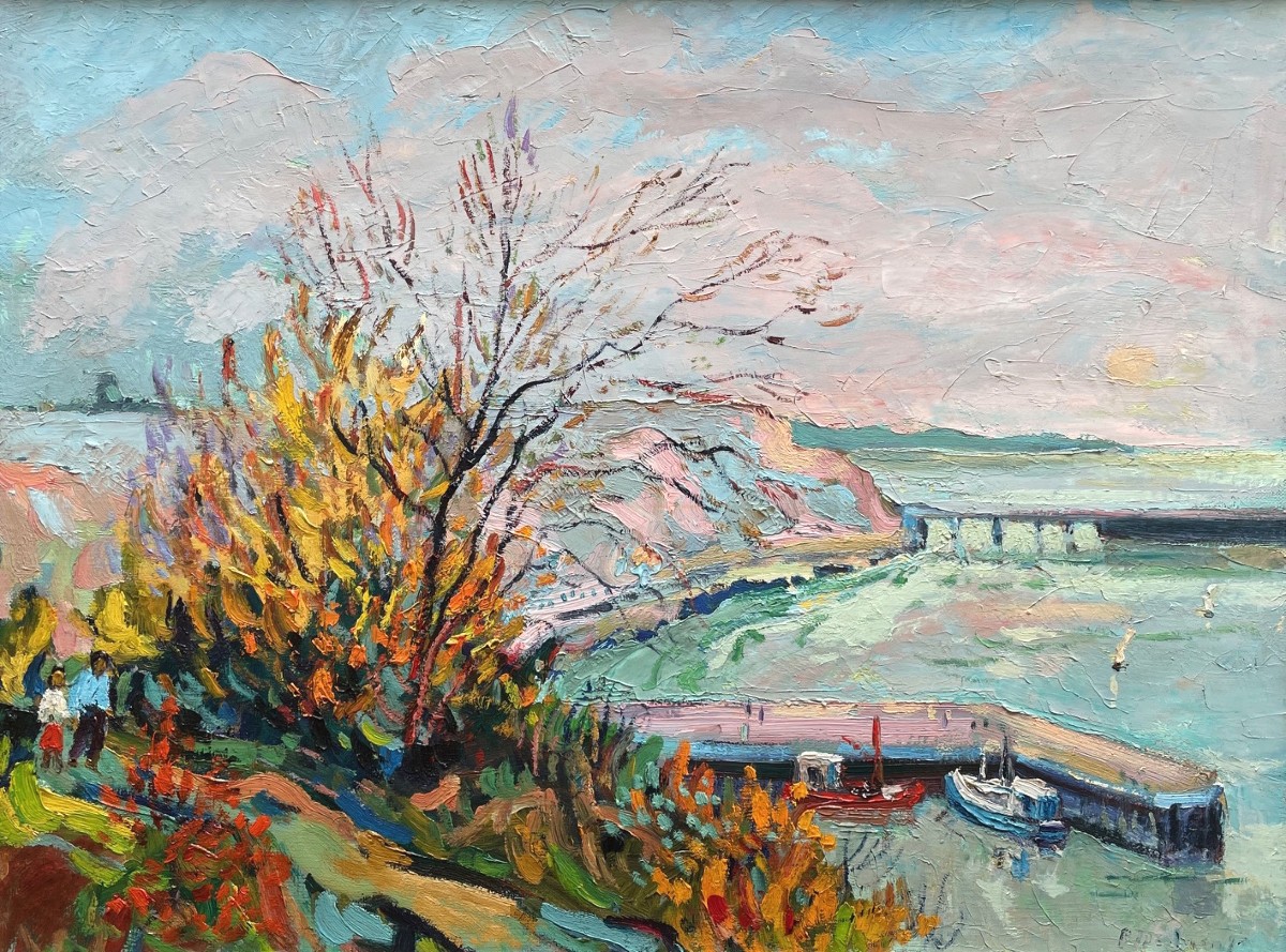 Ecole Française, Postimpressionniste du début du XXème « Port en Bessin » par Anonyme.