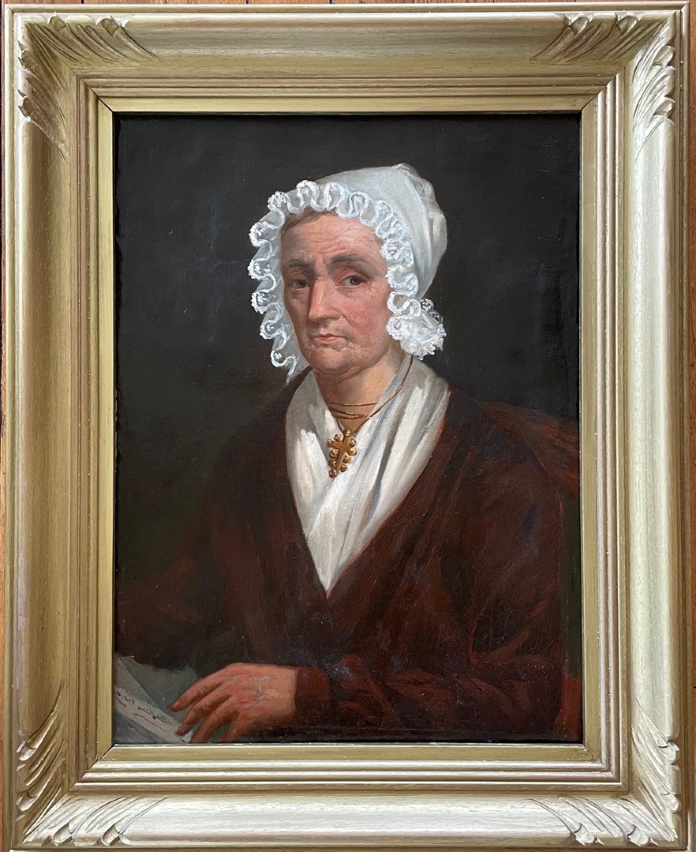 Ecole Française du début du XIXème « Portrait de femme » par Anonyme.-photo-2