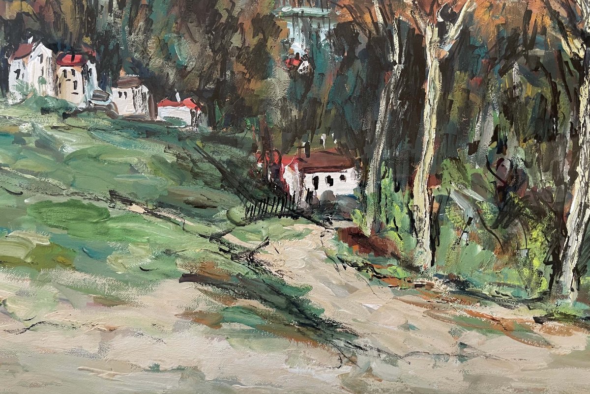 Ecole Française du XXème « La Varenne » par Robert L.P LAVOINE (1916-1999)-photo-4