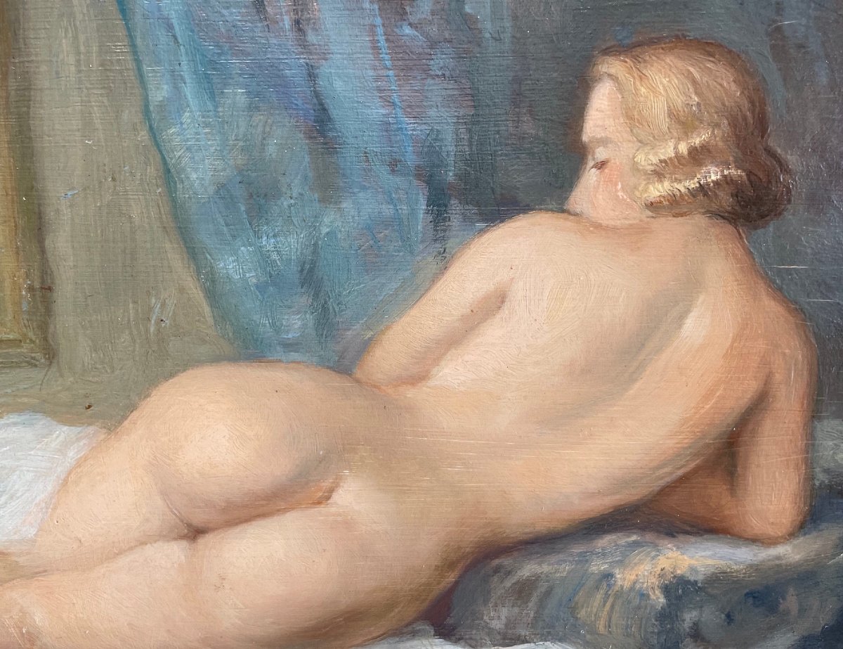 Ecole Française, 1ère moitié du XXème « Le modèle » par Marie GABRIEL.-photo-3
