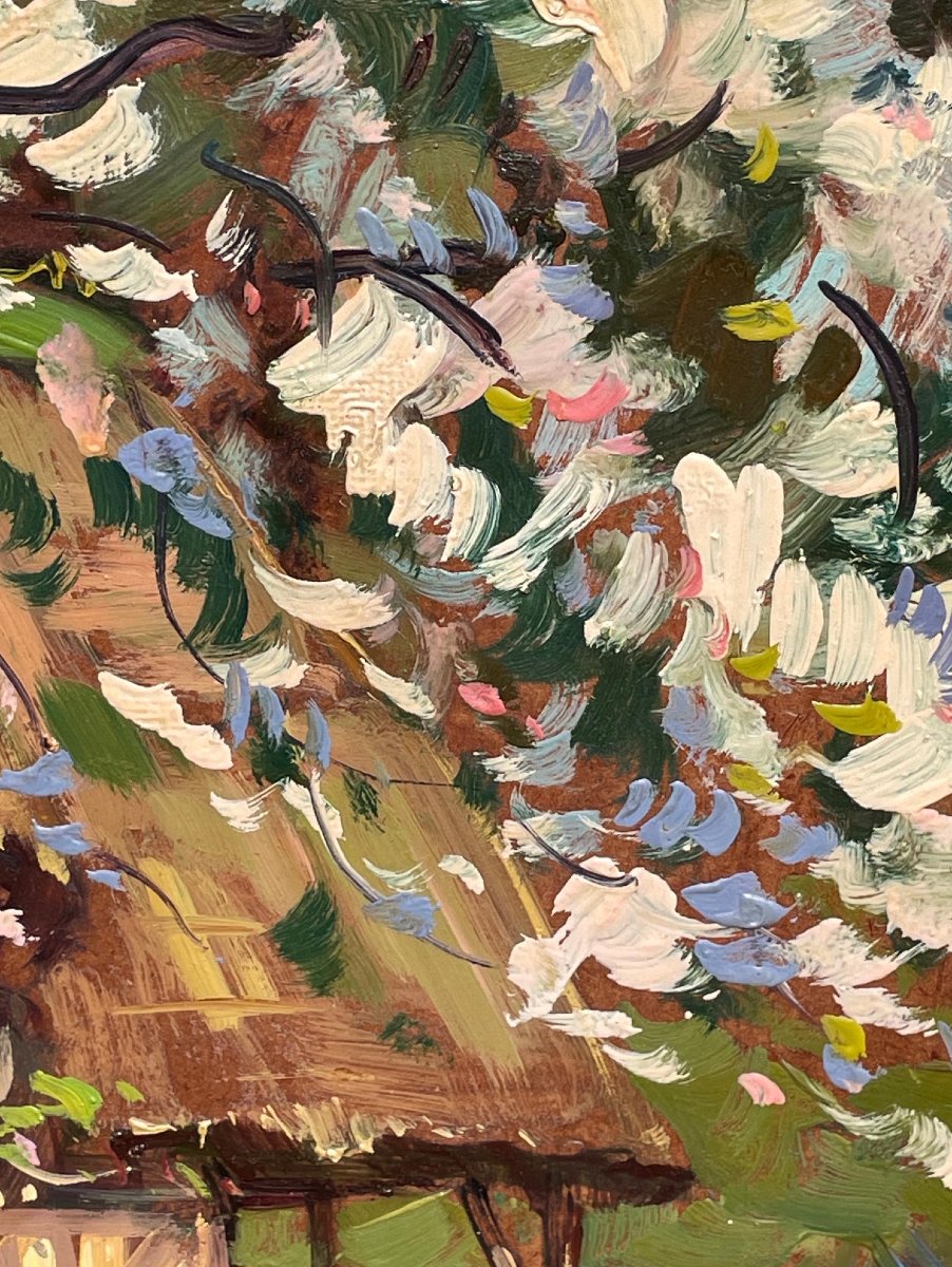 Early 20th-century French School: “apple Tree In Bloom In Normandy” By André Suras.-photo-2