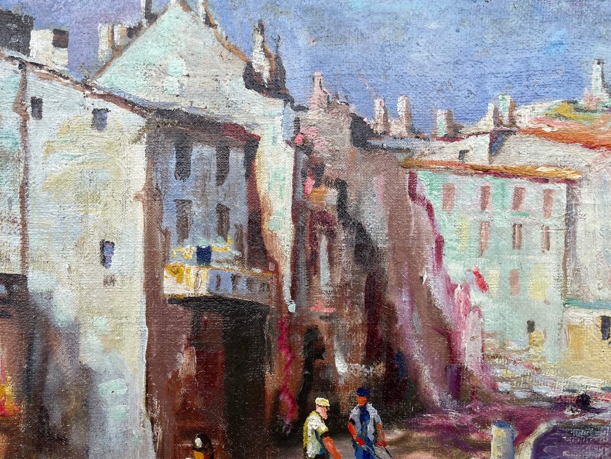 Ecole Française et Provençale du début XXème « « Martigues » par HOUYEZ. -photo-2