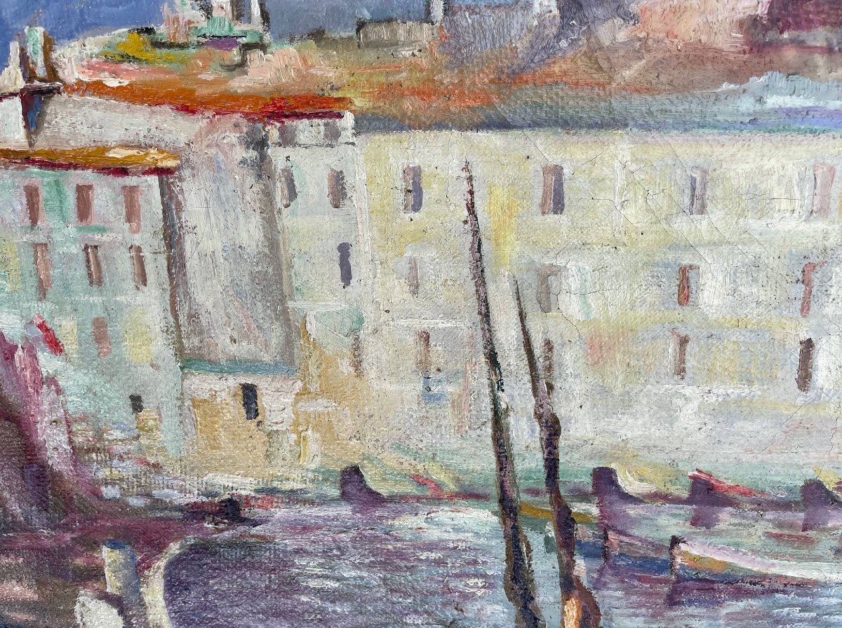 Ecole Française et Provençale du début XXème « « Martigues » par HOUYEZ. -photo-3