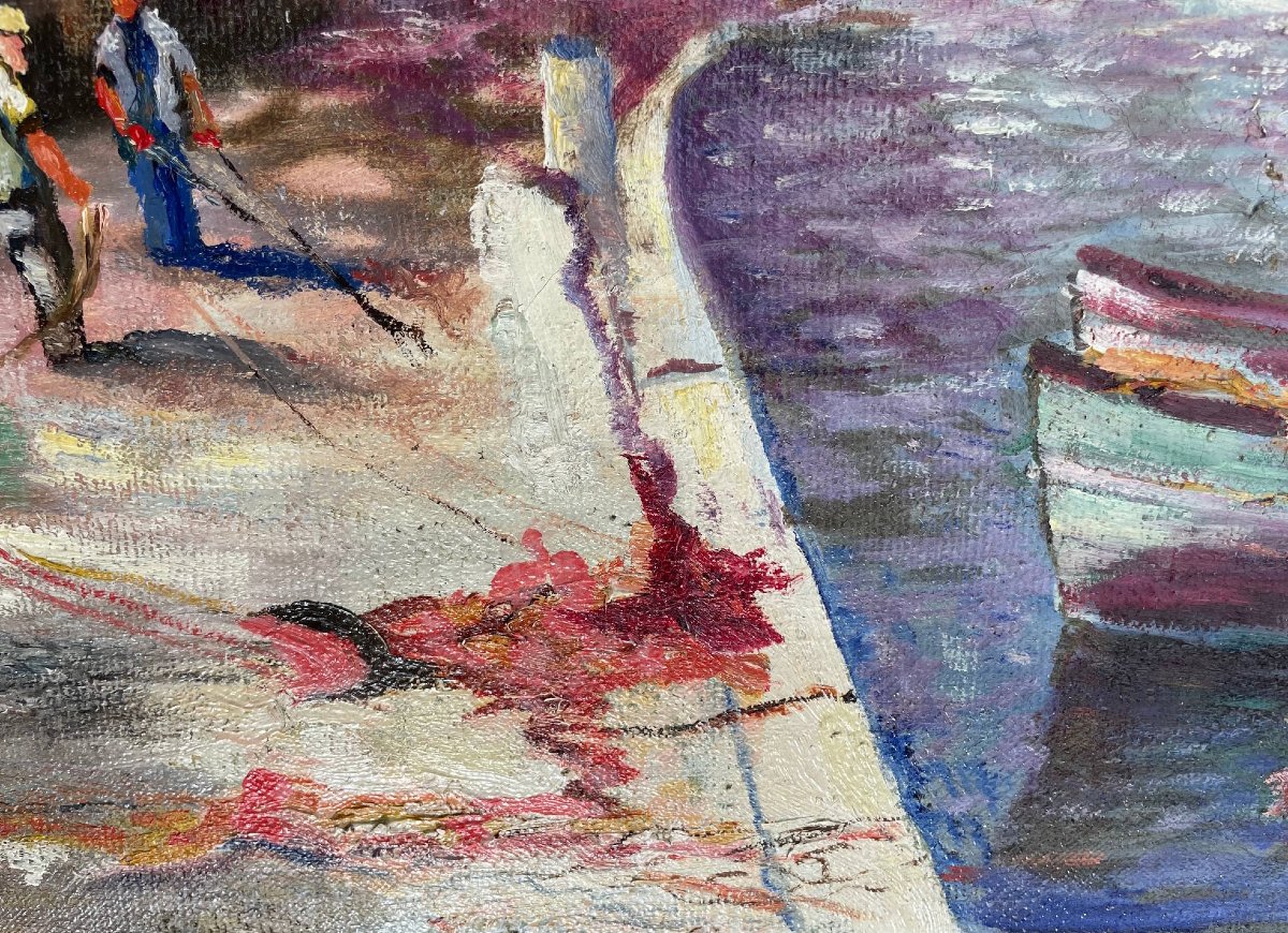 Ecole Française et Provençale du début XXème « « Martigues » par HOUYEZ. -photo-5