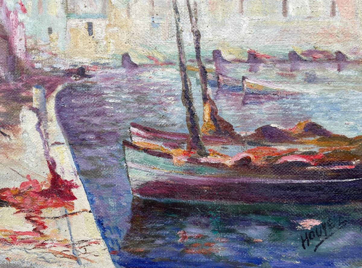 Ecole Française et Provençale du début XXème « « Martigues » par HOUYEZ. -photo-6