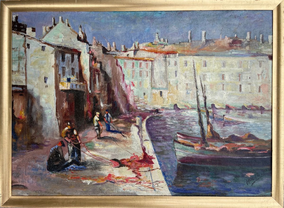Ecole Française et Provençale du début XXème « « Martigues » par HOUYEZ. 