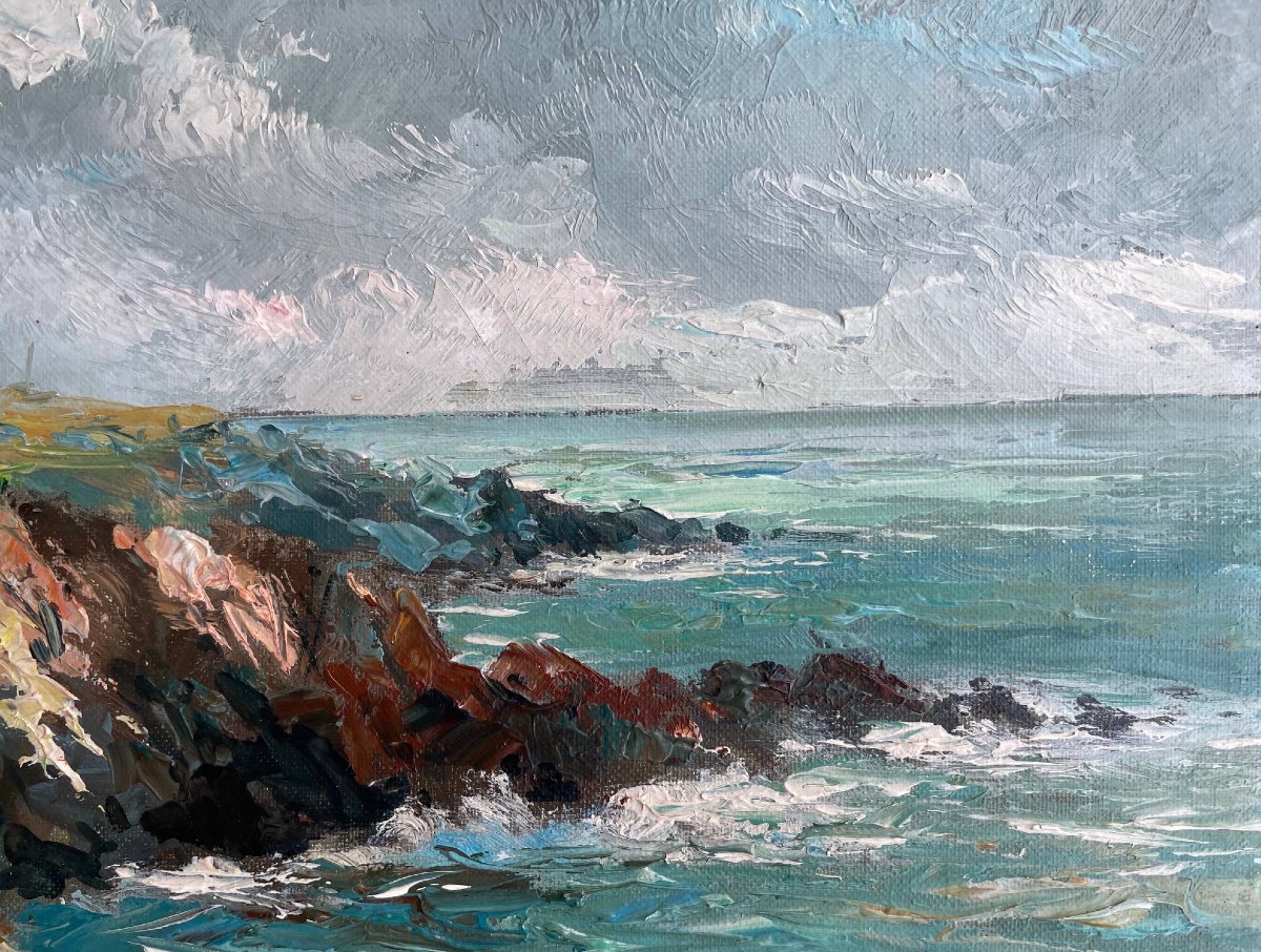 Ecole Française du XXème « Marine côte Bretonne » par Emric RENIER-photo-2