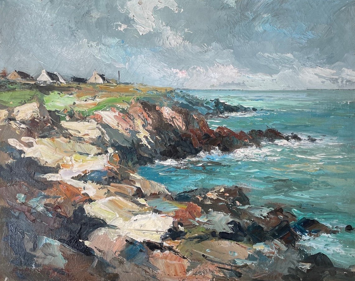 Ecole Française du XXème « Marine côte Bretonne » par Emric RENIER