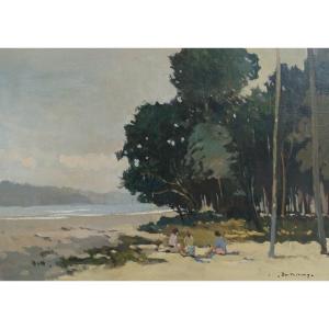 Ecole Française et Postimpressionniste du XXème « Jour d’été » Gérard BARTHELEMY  (1927-2016)