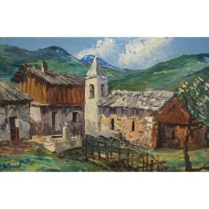Ecole Française et Provençale du Début XXème « « Village des Hautes Alpes » Par Le VIGON 